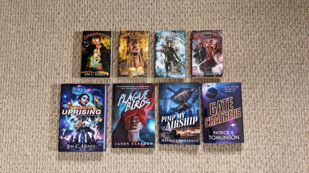 Books signed at ConFusion 2022