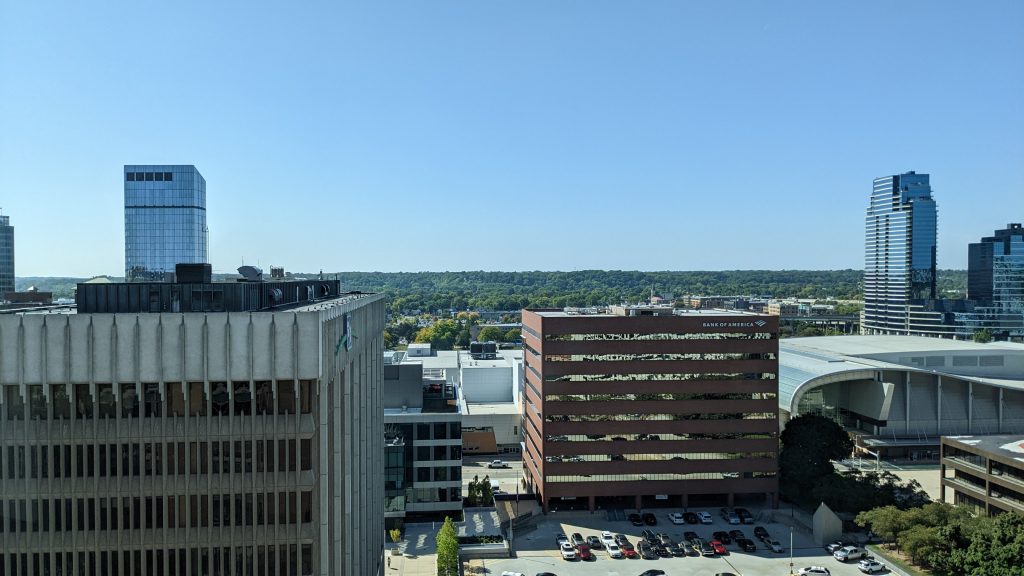 Grand Rapids skyline from the 10th floor of the county court building 