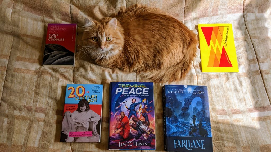 Pepper and the books which arrived in the week of October 1, 2022